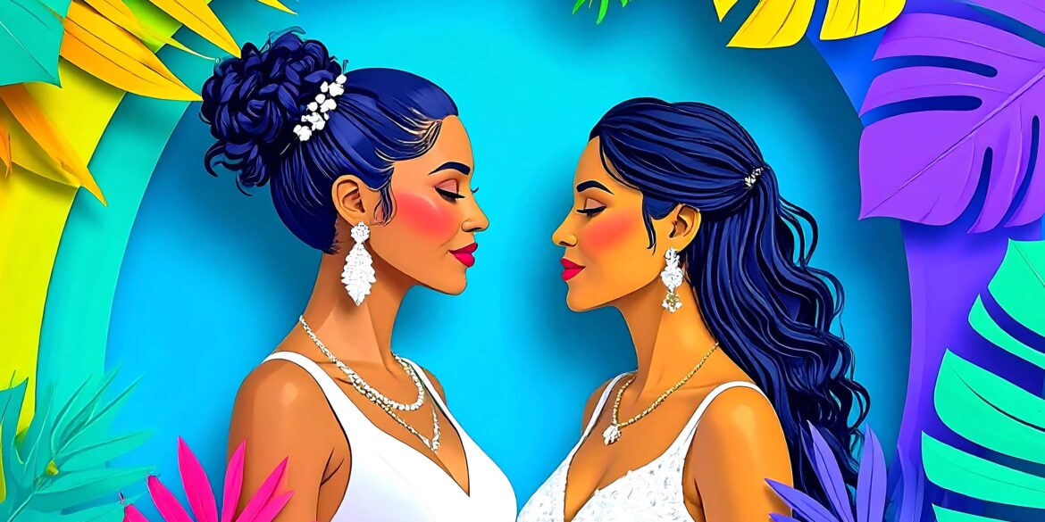 Lesbian couple getting married