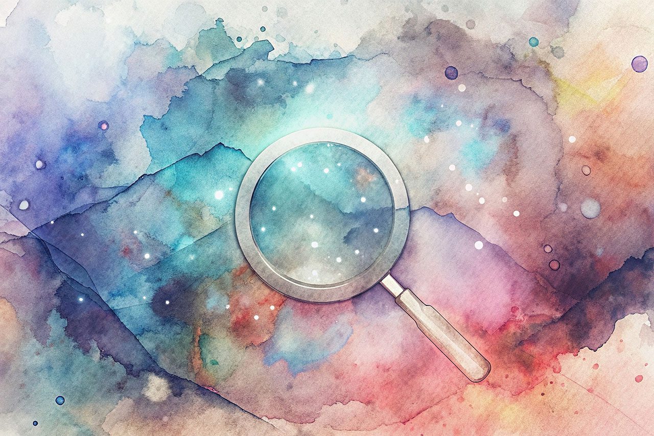 Abstract Magnifying glass