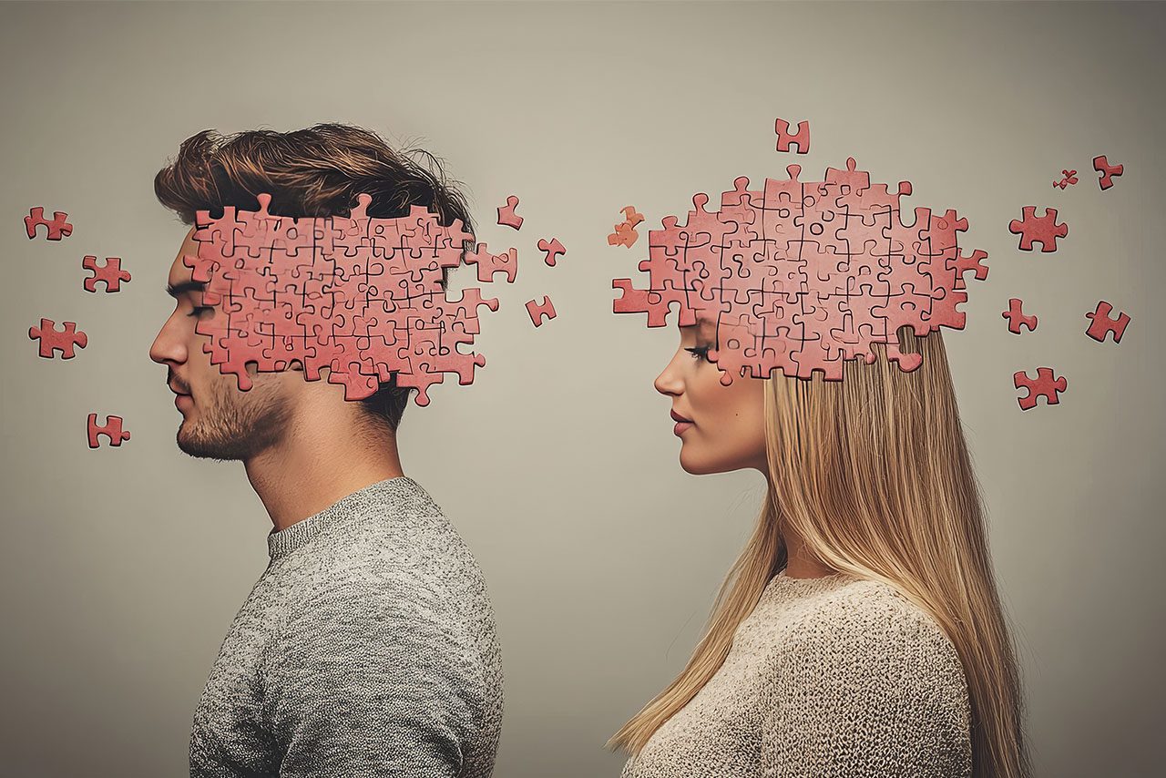 Couple with puzzle pieces_