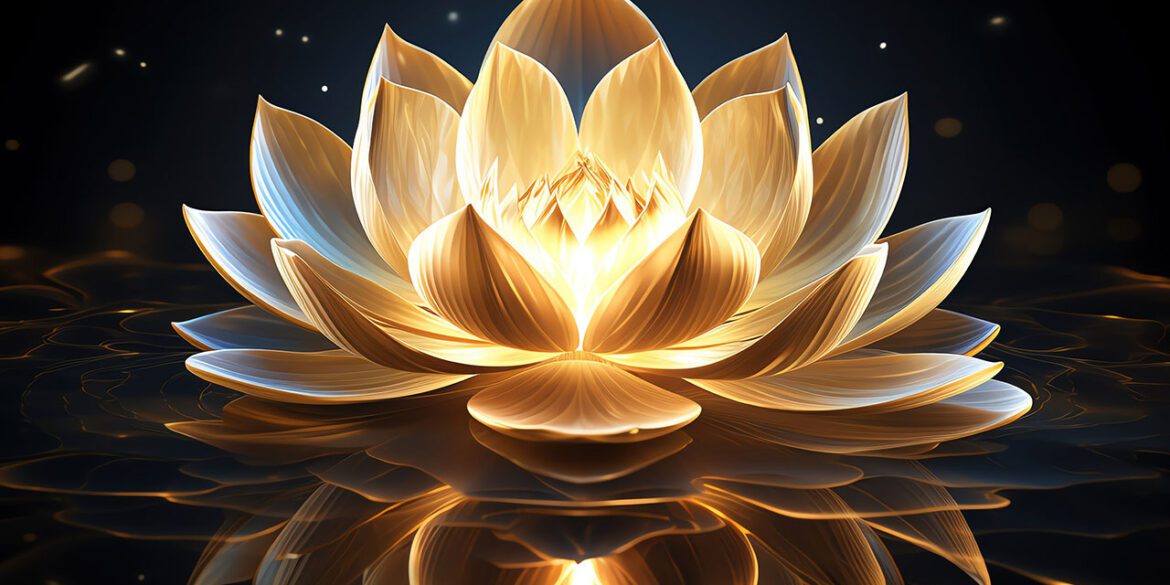 Abstract White lotus