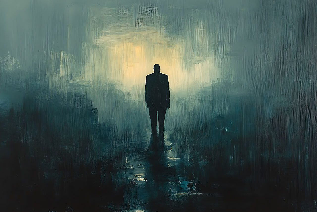 Man walking alone