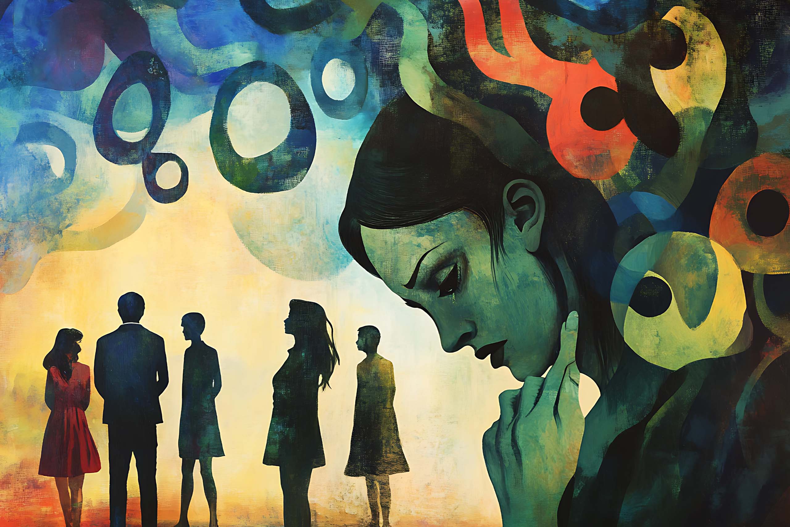 Woman feeling isolated from her family
