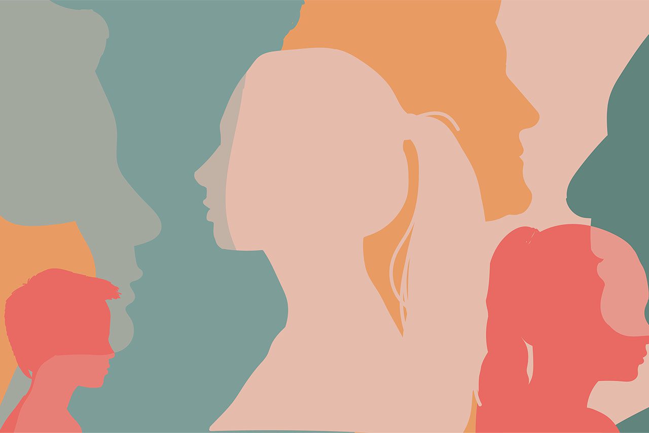 abstract representation of a mixed family