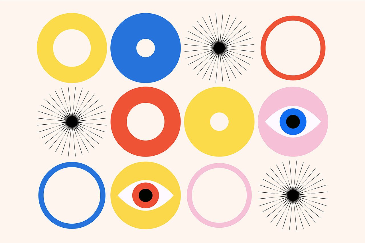 Abstract depiction of eyes