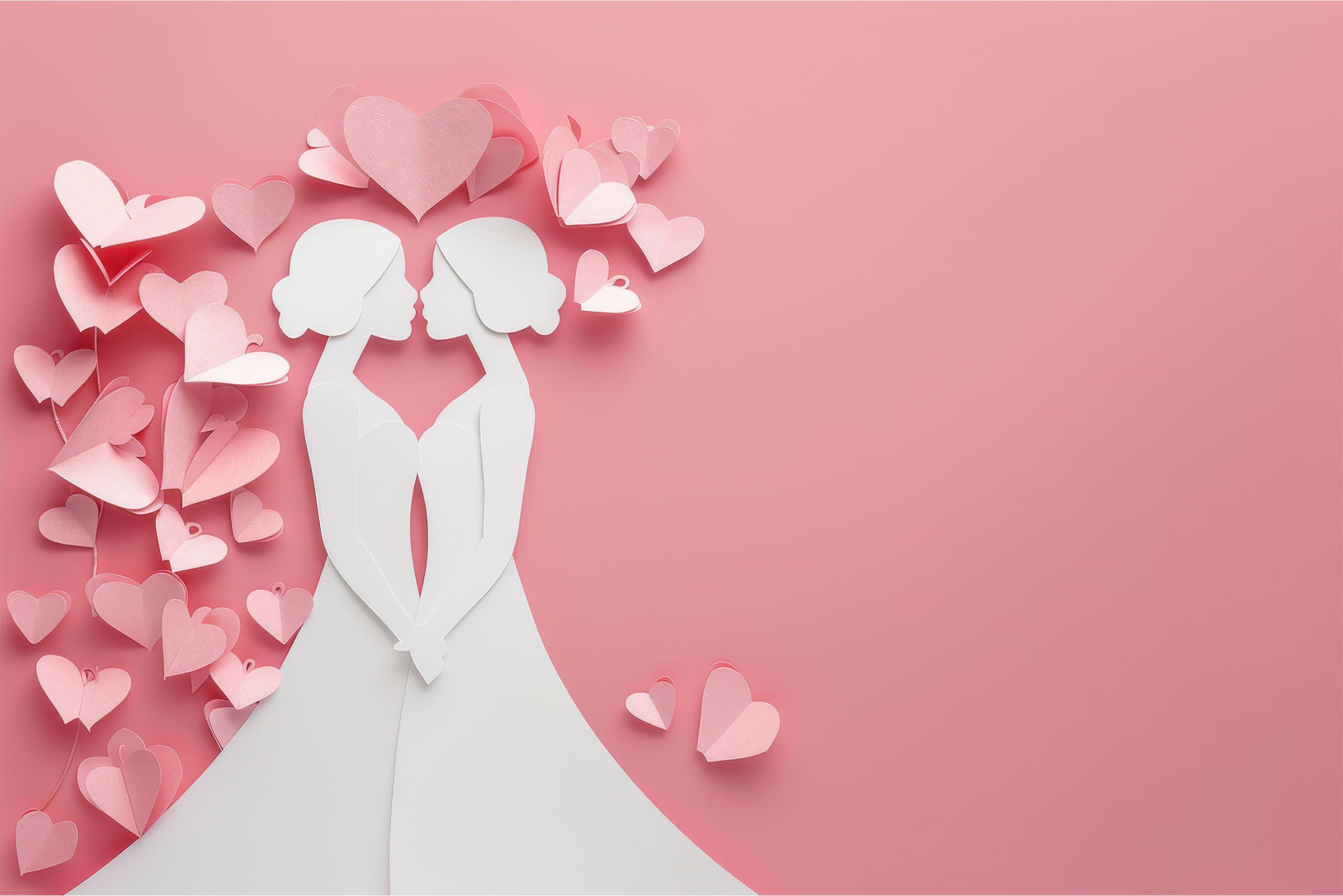 Couple getting married illustration