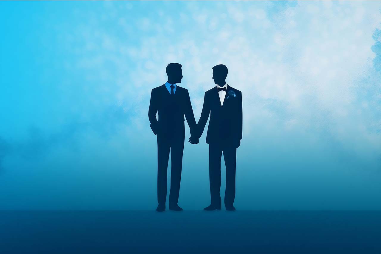 Gay couple getting married