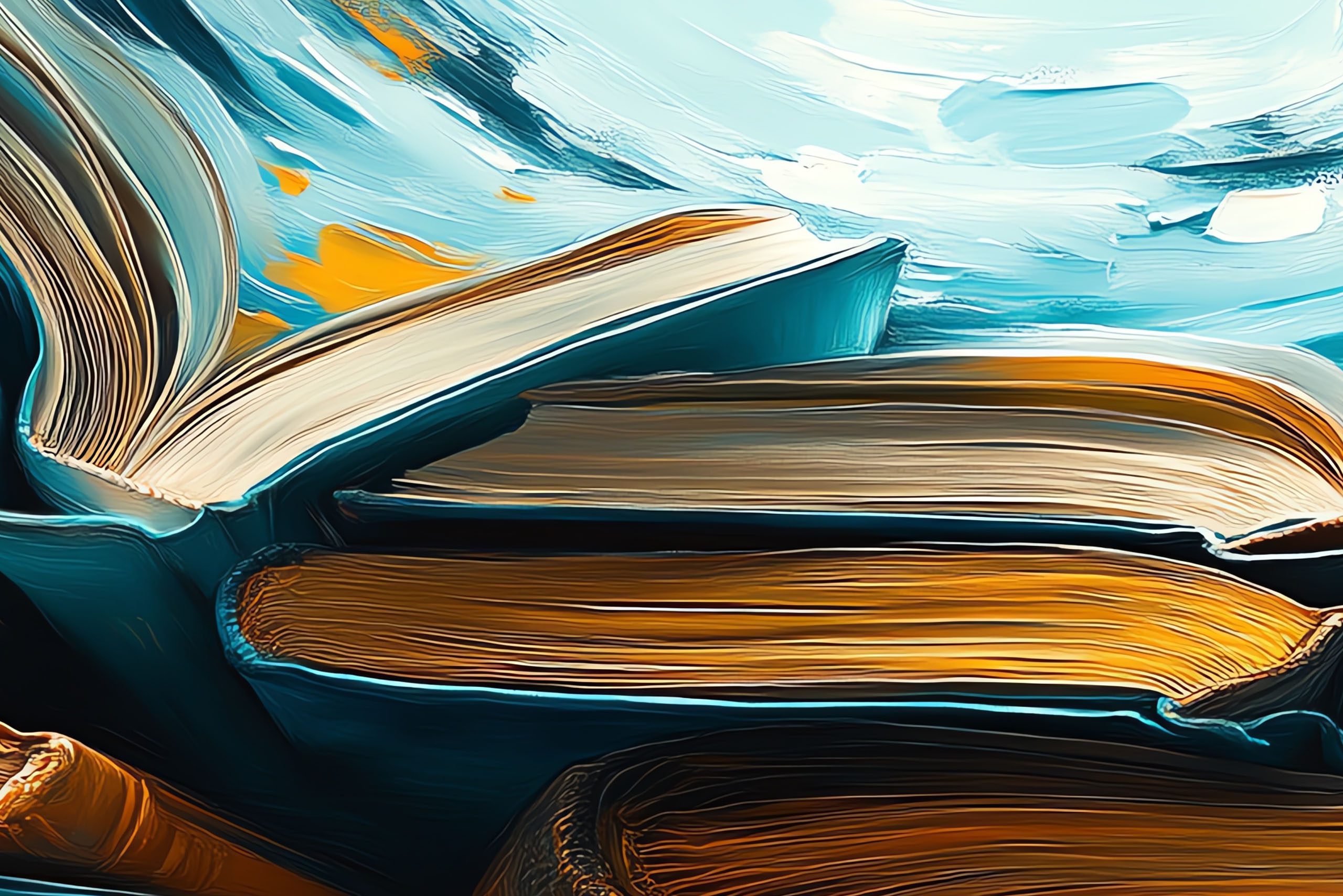 Painting of books