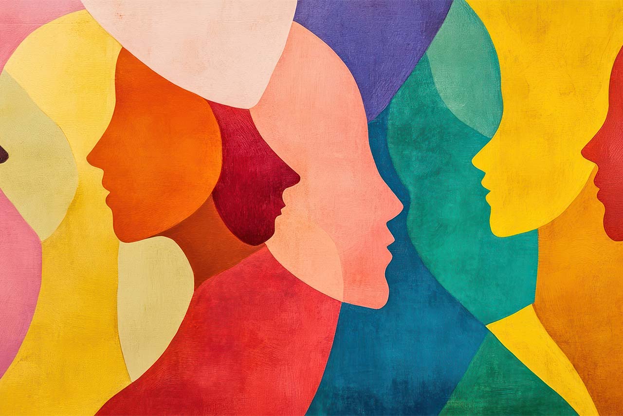 Blended people abstract
