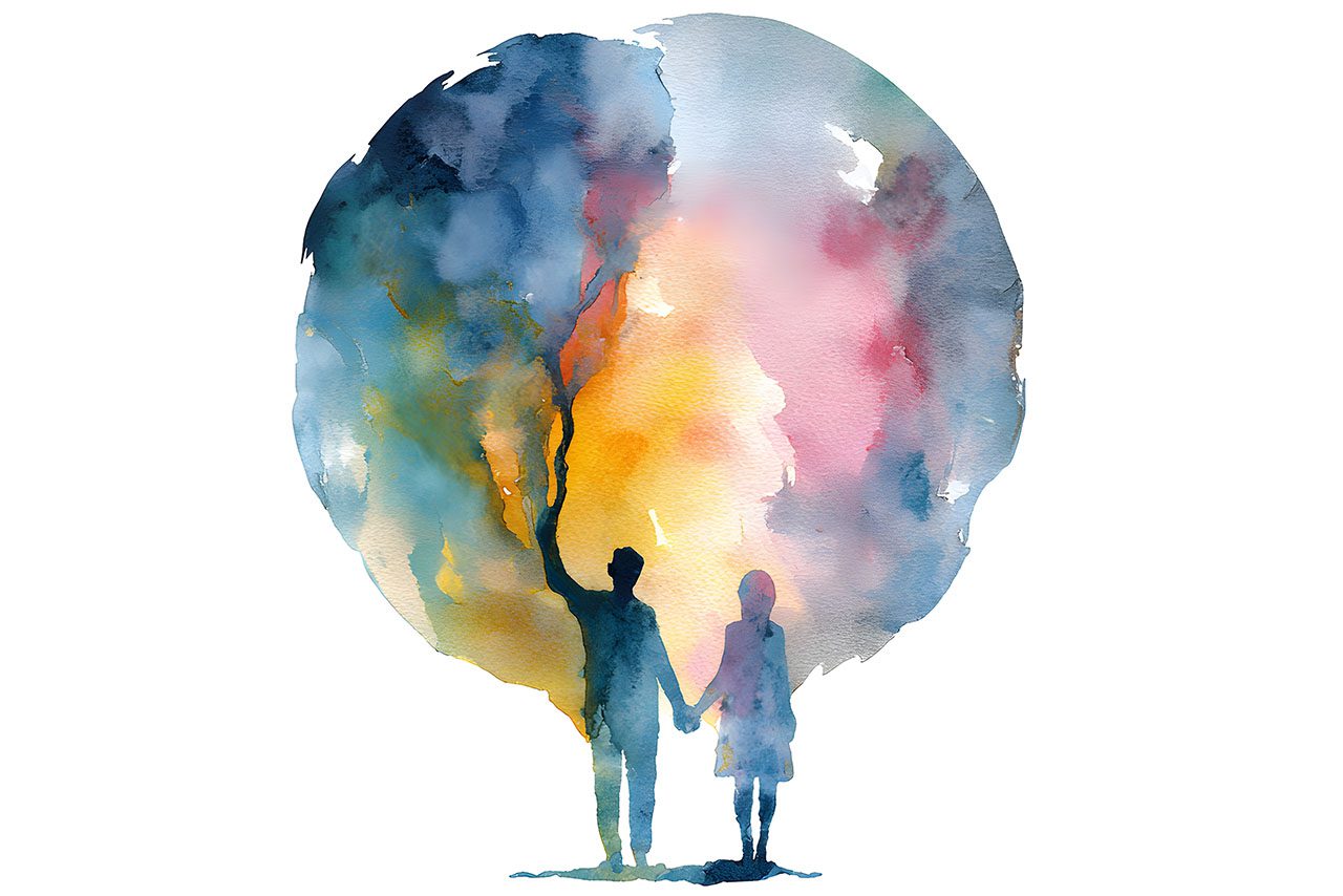 Abstract illustration of a couple