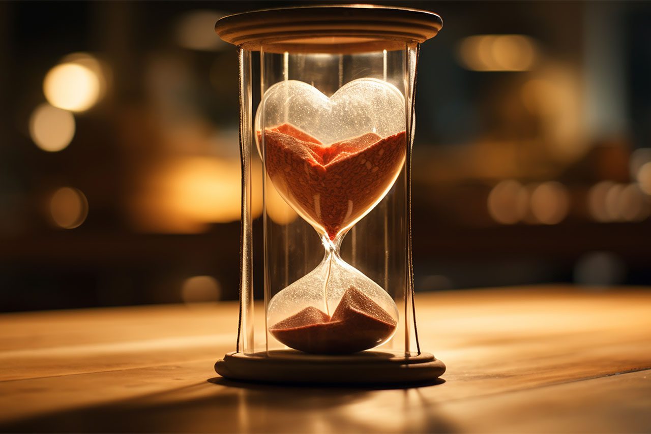 Heart in an hourglass