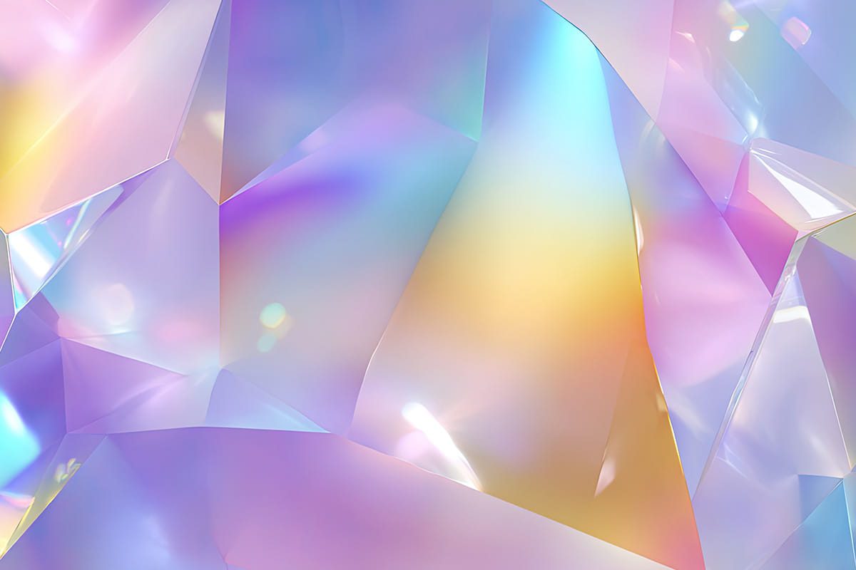 Transparent glass shards