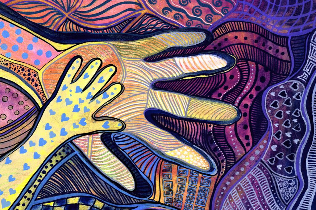 parent and child hands