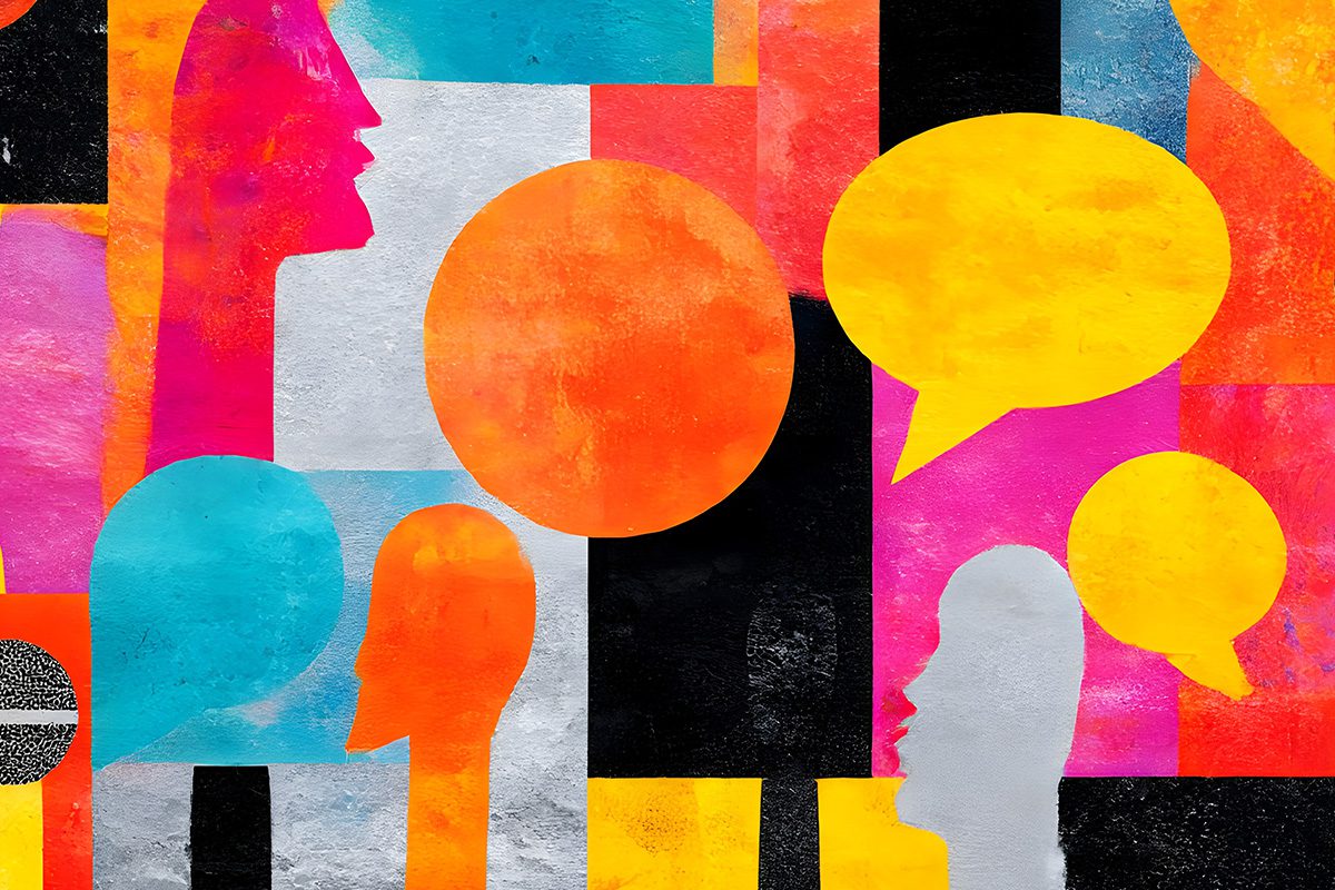 Abstract depiction of converstions