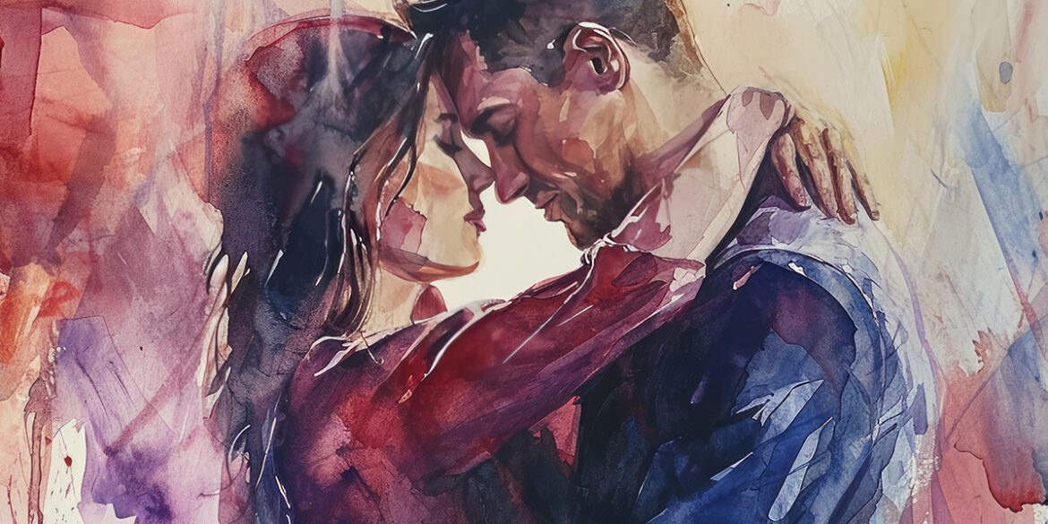 Couple embracing